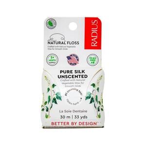 **SOLD** - RADIUS Natural Unscented Silk Dental Floss 33 Yards (5 packs)